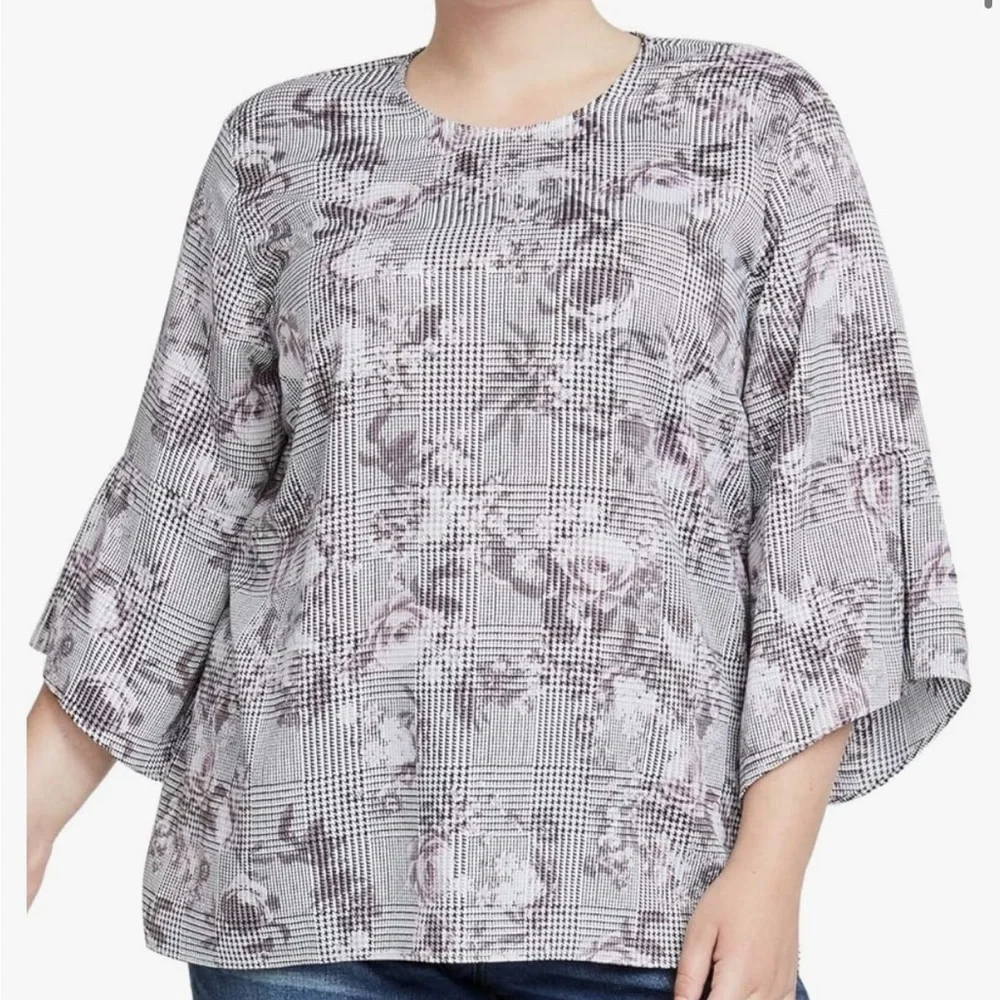 New Rachel Rachel Roy Hunter bell sleeve top plus size 3X 🌹🌺🌸 BC BAG 08